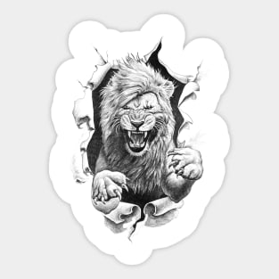 The Wild Lion Sticker